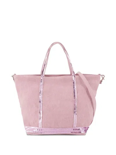 Vanessa Bruno Small Cabas Sequin-trimmed Tote Bag