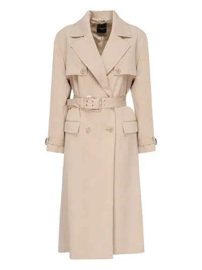 Marciano Belted Double-breasted Trench Coat In Neutral