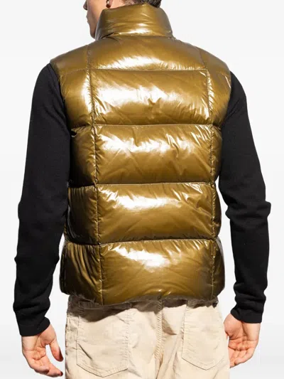 Dsquared2 Quilted Vest In Gold