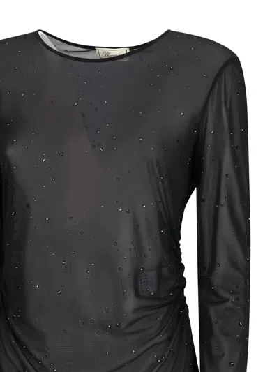 Blumarine Crystal-embellished T-shirt In Black