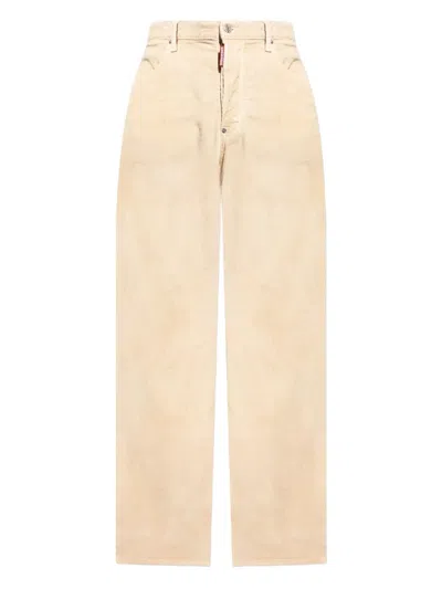 Dsquared2 Casual Pants With Belt Loops In Pink