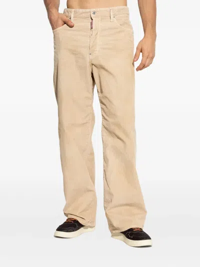 Dsquared2 Casual Pants With Belt Loops In Pink