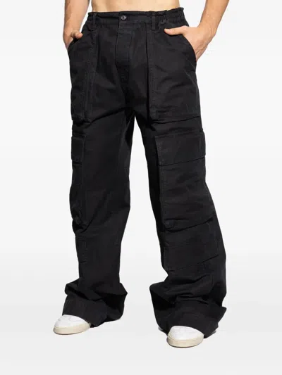 Dsquared2 Multi-pocket Cargo Trousers In Black