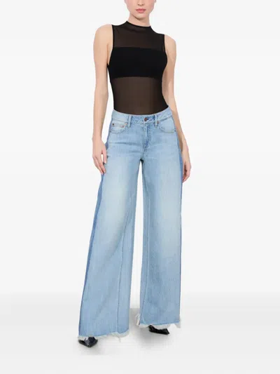 Alice And Olivia Mesh-panel Bodysuit
