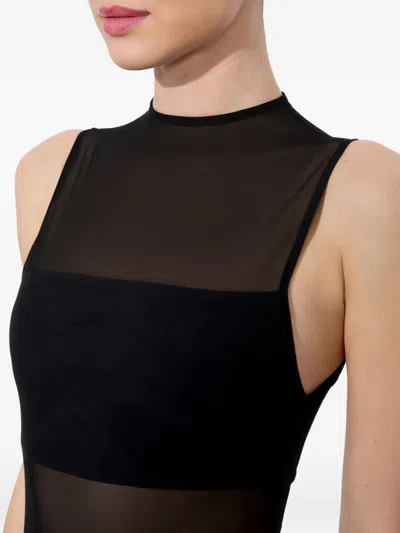 Alice And Olivia Mesh-panel Bodysuit
