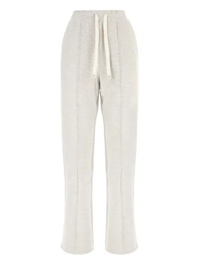 Weekend Max Mara Drawstring-detail Cotton Trousers In Neutral