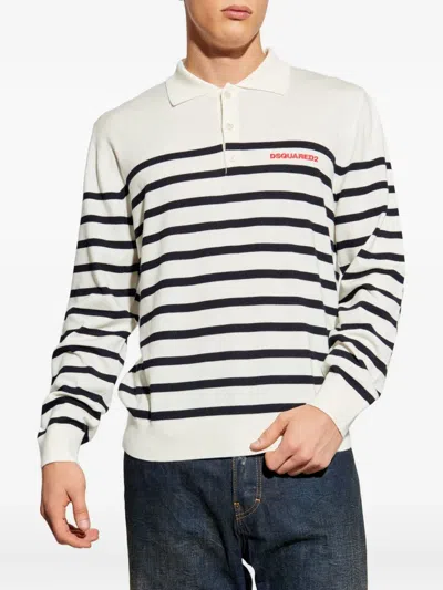 Dsquared2 Long Sleeve Polo Shirt