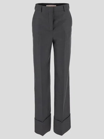 Valentino Garavani Trousers In Gray
