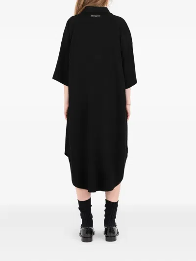 Société Anonyme Lotus Button-down Shirt Dress In Black