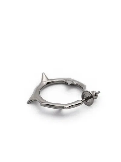 Shaun Leane Sterling Silver Rose Thorn Small Hoop Earrings In Metallic