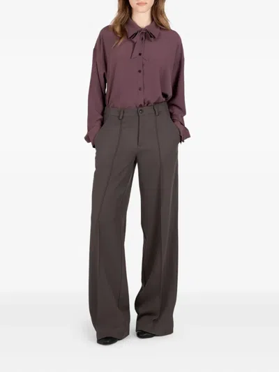 Société Anonyme Pleated Trousers In Brown