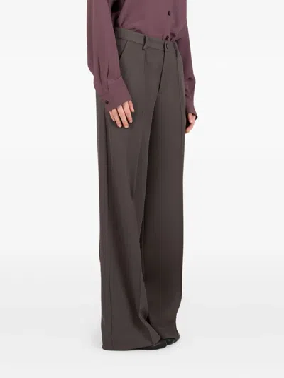 Société Anonyme Pleated Trousers In Brown