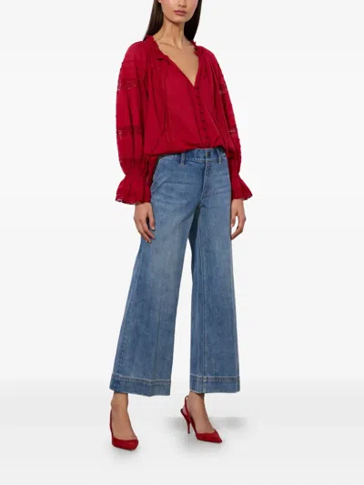 Alice And Olivia Wide-leg Cropped Jeans