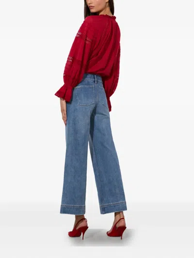 Alice And Olivia Wide-leg Cropped Jeans