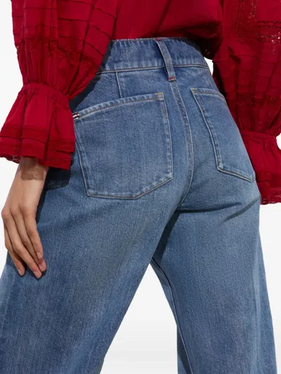 Alice And Olivia Wide-leg Cropped Jeans