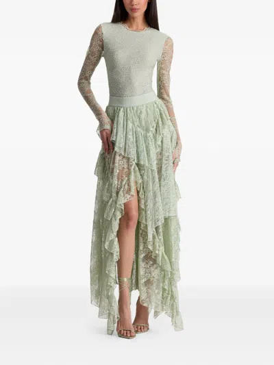 Alice And Olivia Lace Ruffled Bodysuit