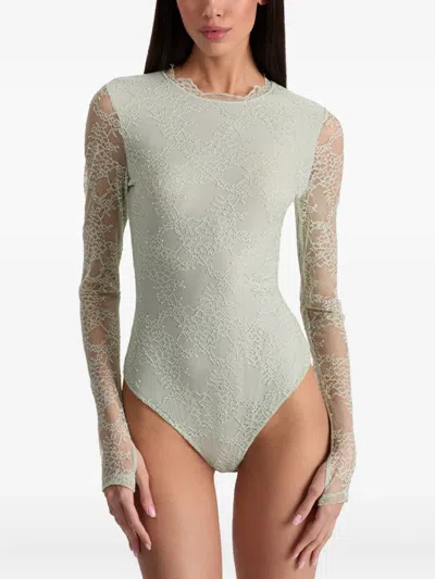 Alice And Olivia Lace Ruffled Bodysuit