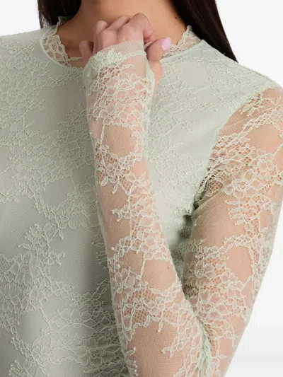 Alice And Olivia Lace Ruffled Bodysuit