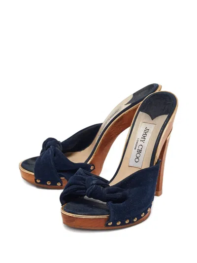 Pre-owned Jimmy Choo 125mm Denim Mules