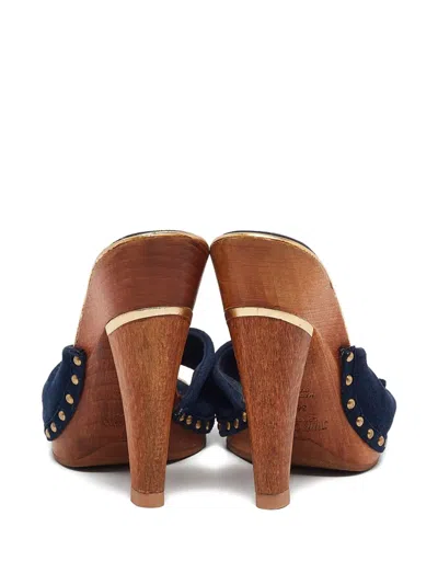Pre-owned Jimmy Choo 125mm Denim Mules