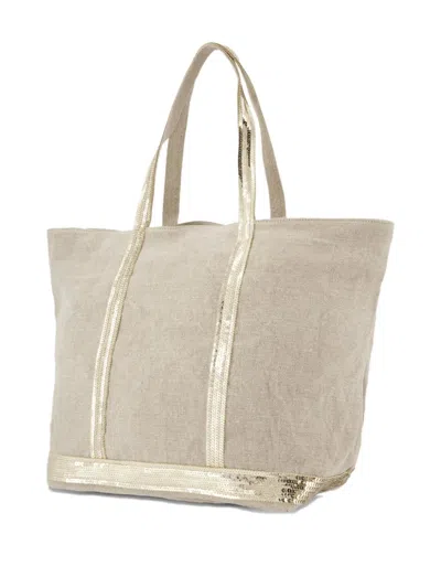 Vanessa Bruno Large Cabas Sequin-embellished Linen Tote Bag