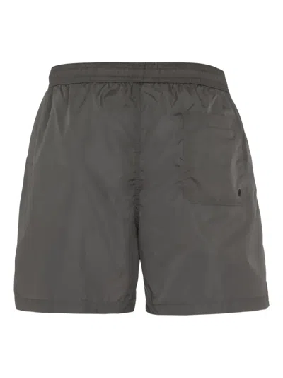 The (alphabet) Drawstring Swim Shorts In Gray