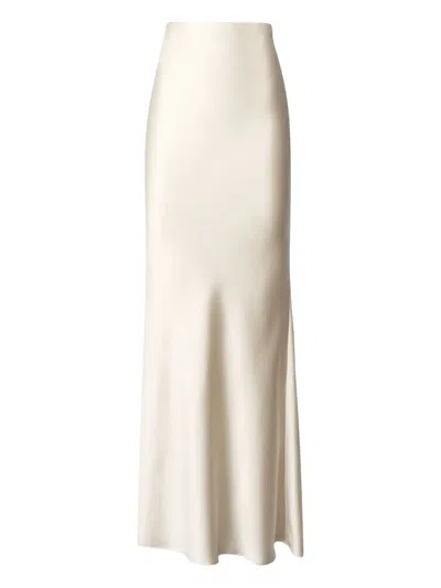 The Andamane Bias-cut Maxi Skirt In White