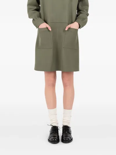 Société Anonyme Army Ds Pocket-detail Collared Shirt Dress In Green