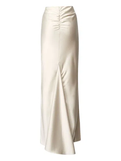The Andamane Bias-cut Maxi Skirt In White