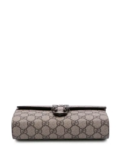 Pre-owned Gucci 2016-2025 Gg Supreme Dionysus Chain Wallet Crossbody Bag