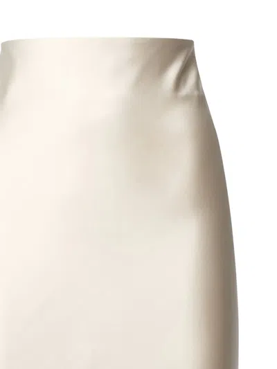 The Andamane Bias-cut Maxi Skirt In White