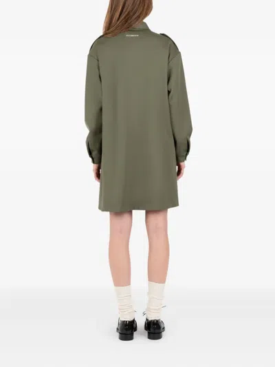 Société Anonyme Army Ds Pocket-detail Collared Shirt Dress In Green