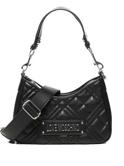 Love Moschino Quilted Shoulder Bag With Gold-tone Accents In Black