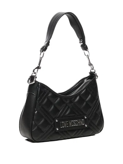 Love Moschino Quilted Shoulder Bag With Gold-tone Accents In Black