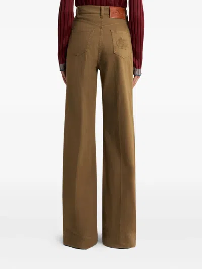 Etro Flared Jeans In Brown