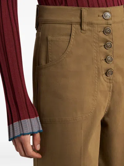 Etro Flared Jeans In Brown