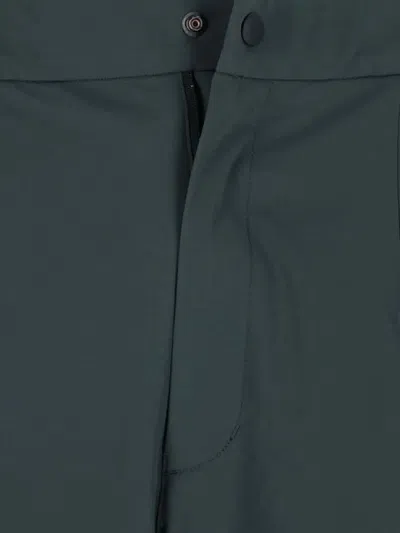 Goldwin Activewear Pants With Elasticized Waistband And Front Pleats In Green
