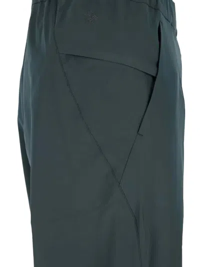 Goldwin Activewear Pants With Elasticized Waistband And Front Pleats In Green