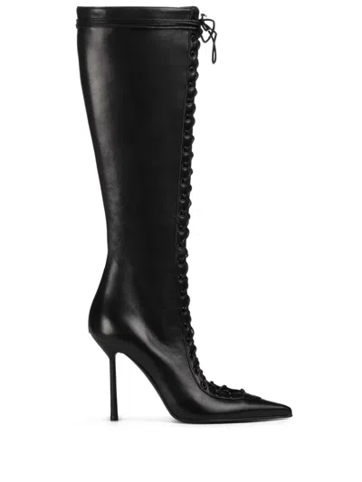 Le Silla 100mm Colette Lace-up Pointed-toe Boots