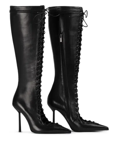 Le Silla 100mm Colette Lace-up Pointed-toe Boots