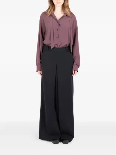 Société Anonyme Pleated Maxi Skirt In Black