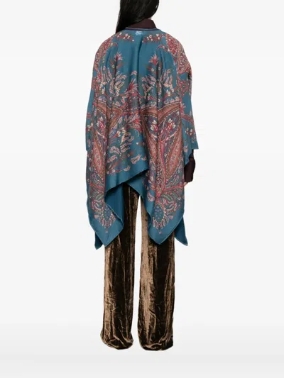 Etro Floral Paisley Wool-blend Cape