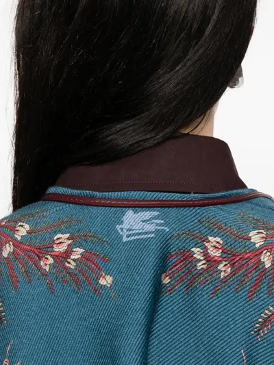 Etro Floral Paisley Wool-blend Cape