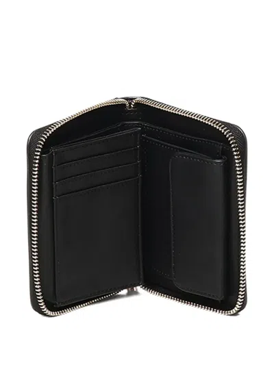 Love Moschino Zip Around Wallet Compact Dimensions In Black