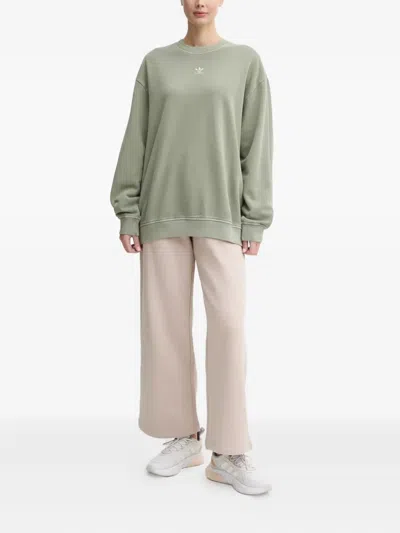 Adidas Originals Logo-embroidered Track Pants In Neutral