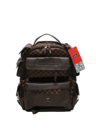 Sprayground Check-pattern Multi-pocket Backpack
