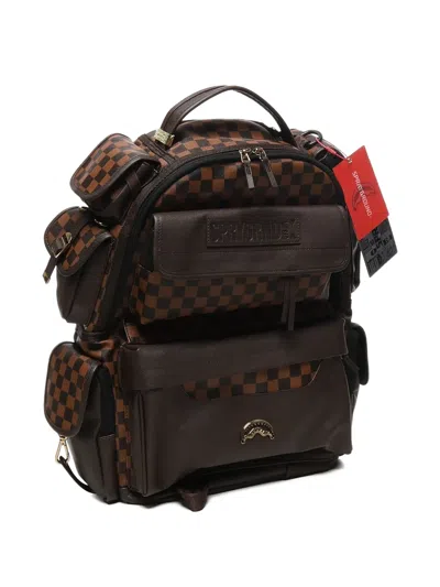 Sprayground Check-pattern Multi-pocket Backpack