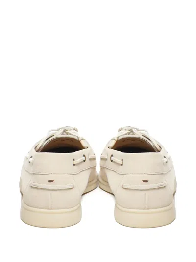 Loro Piana Leather Lace-up Boat Shoes