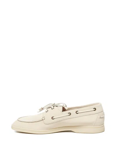 Loro Piana Leather Lace-up Boat Shoes