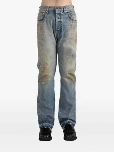 Gallery Dept. Distressed Frayed Jeans In Blue